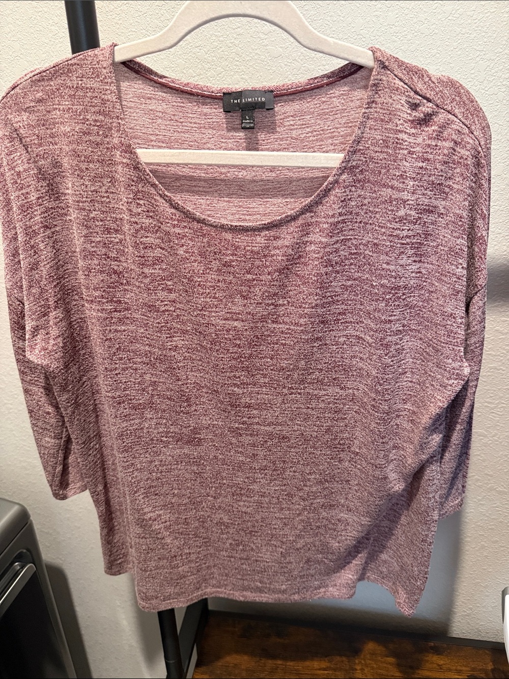 The Limited Marled Rose Scoop Neck Sweater
